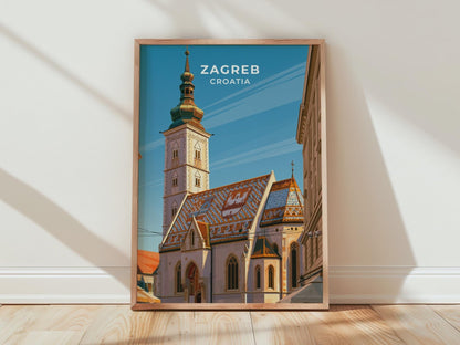Zagreb Croatia Travel Poster - WanderWall