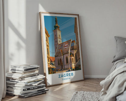 Zagreb Croatia Travel Poster - WanderWall