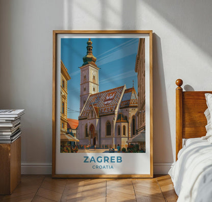 Zagreb Croatia Travel Poster - WanderWall