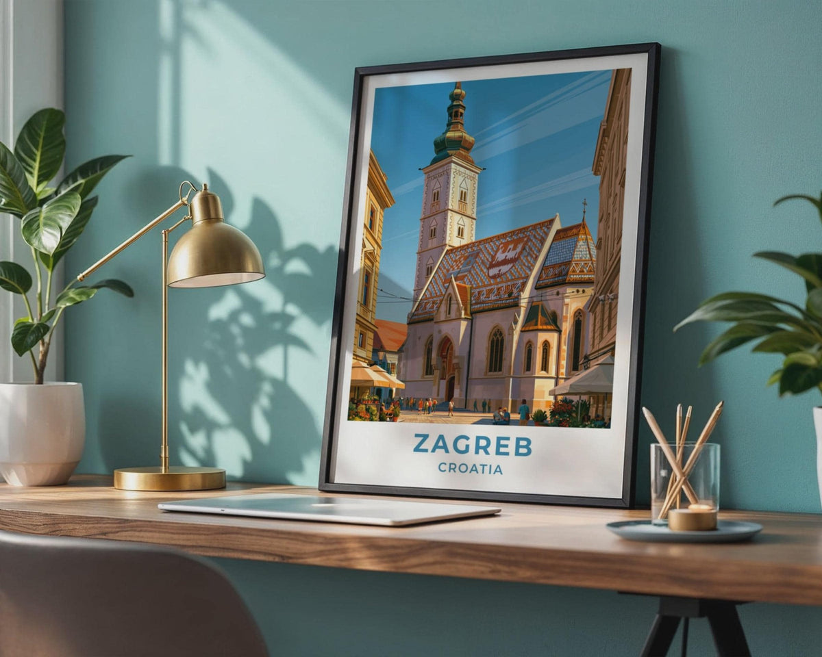 Zagreb Croatia Travel Poster - WanderWall