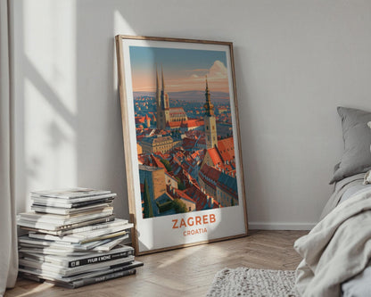 Zagreb Croatia Travel Poster - WanderWall