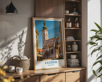 Zagreb Croatia Travel Poster - WanderWall