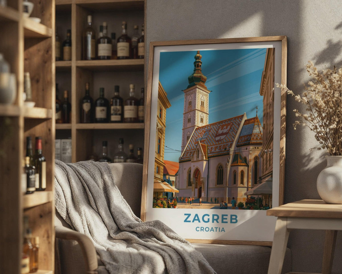 Zagreb Croatia Travel Poster - WanderWall