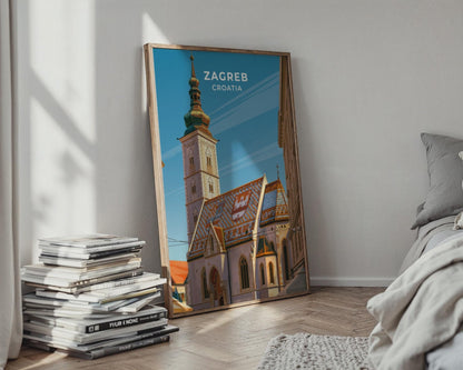 Zagreb Croatia Travel Poster - WanderWall