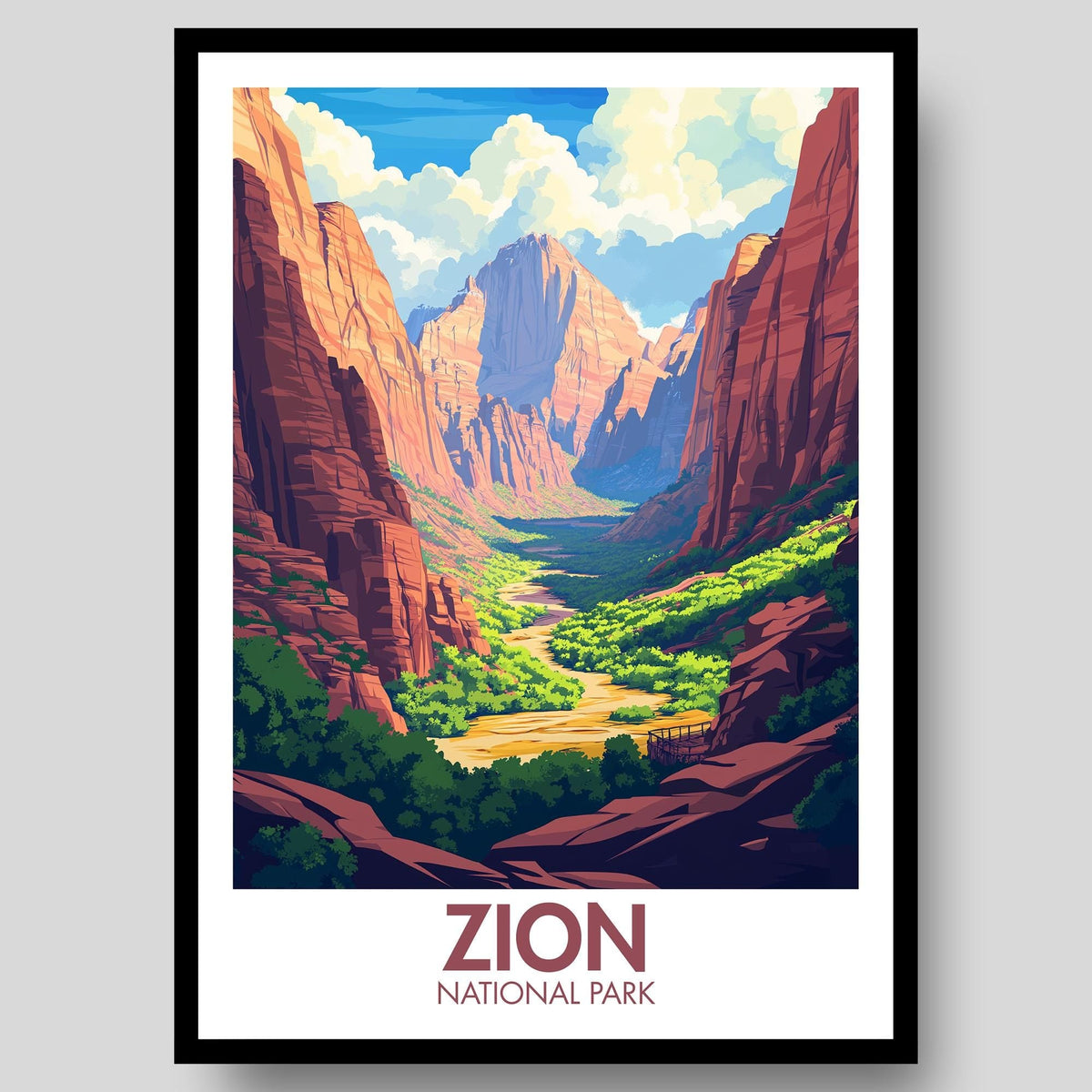 Zion National Park Poster - WanderWall