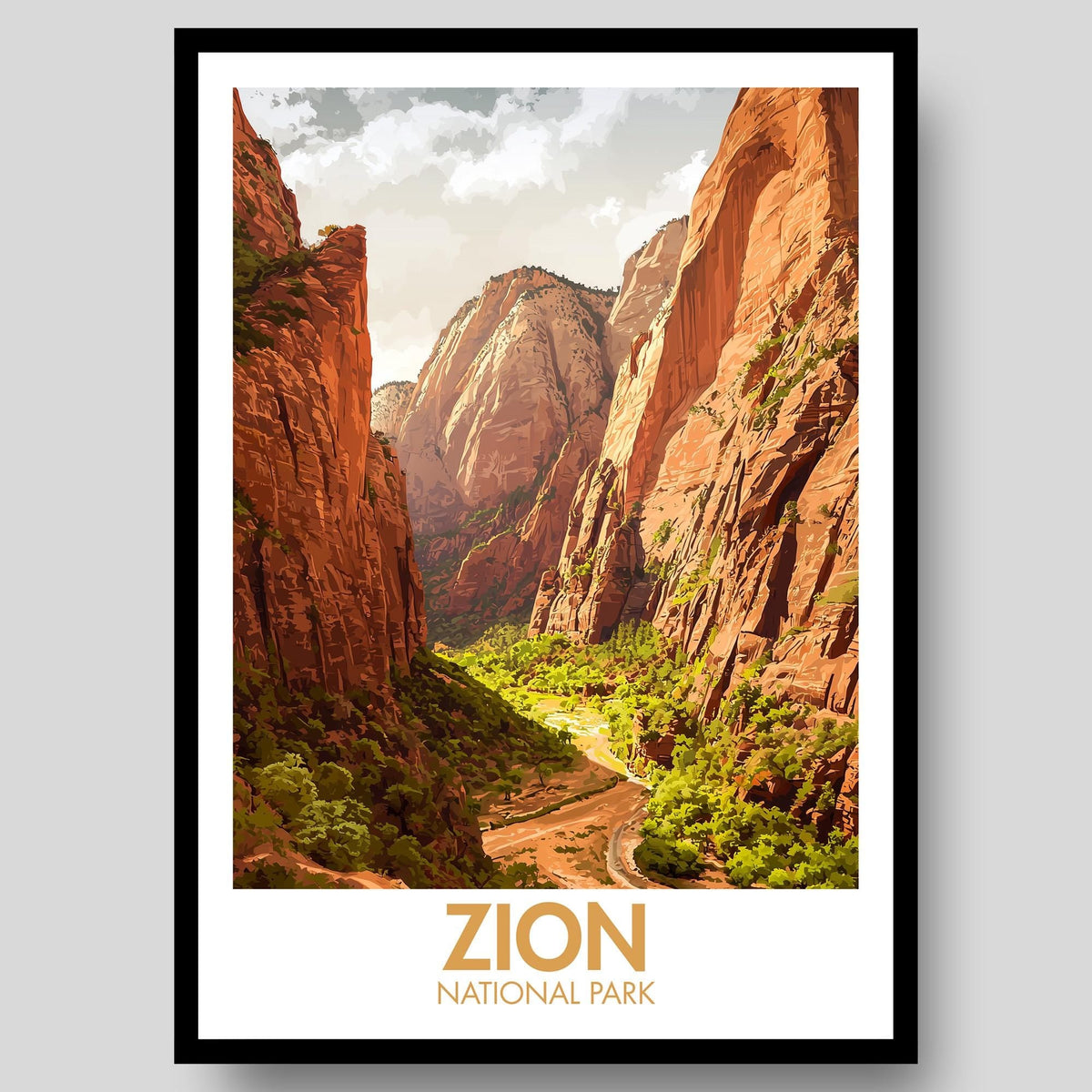 Zion National Park Poster - WanderWall