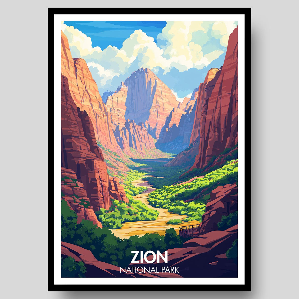 Zion National Park Poster - WanderWall